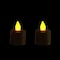 2.25&#x22; Gold &#x26; Amber LED Flickering Votive Candle Set